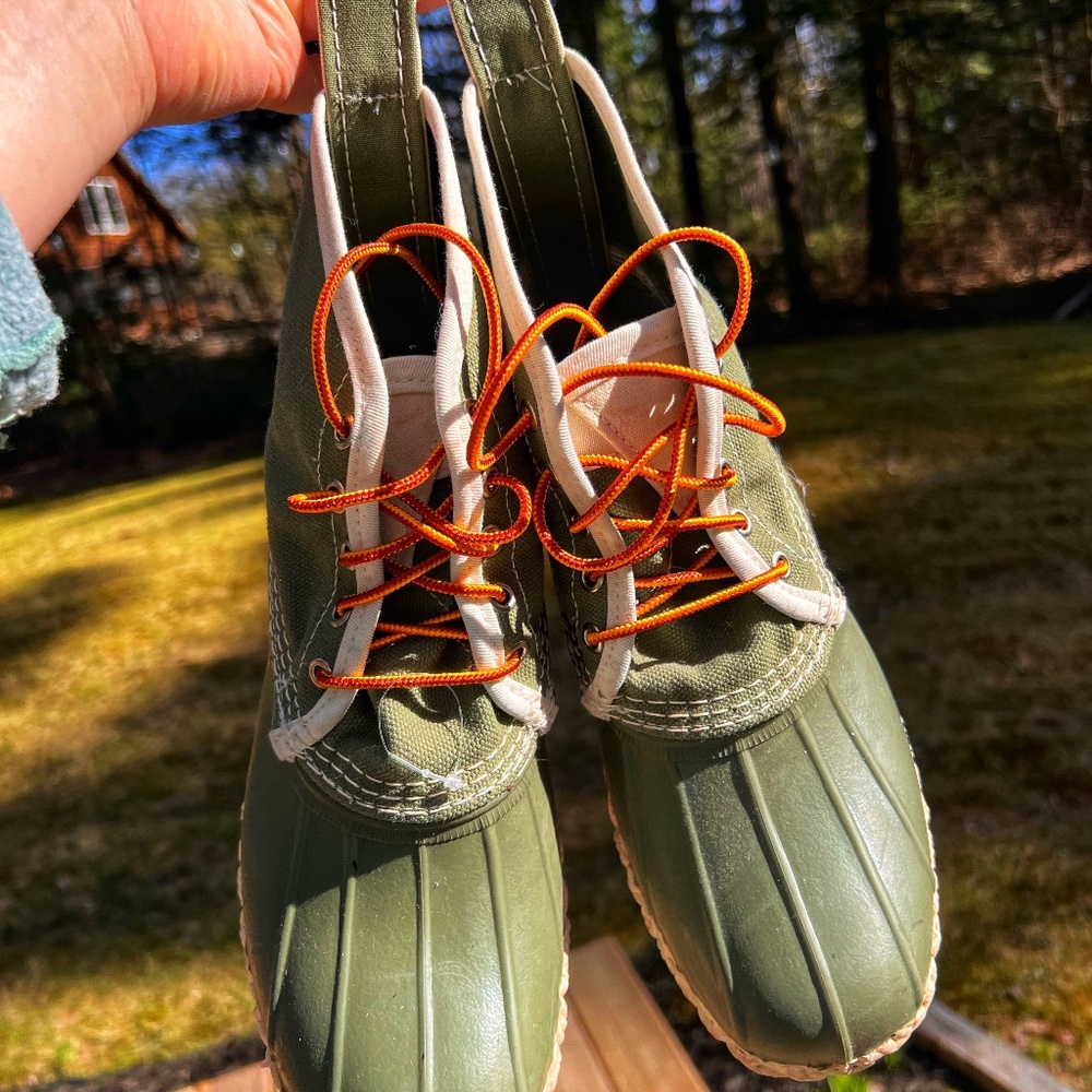 L.L. Bean Women's 6" Boot - Green & White